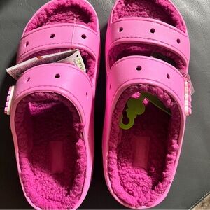 Brand New Pink Crocs Classic Cozzy Sandals